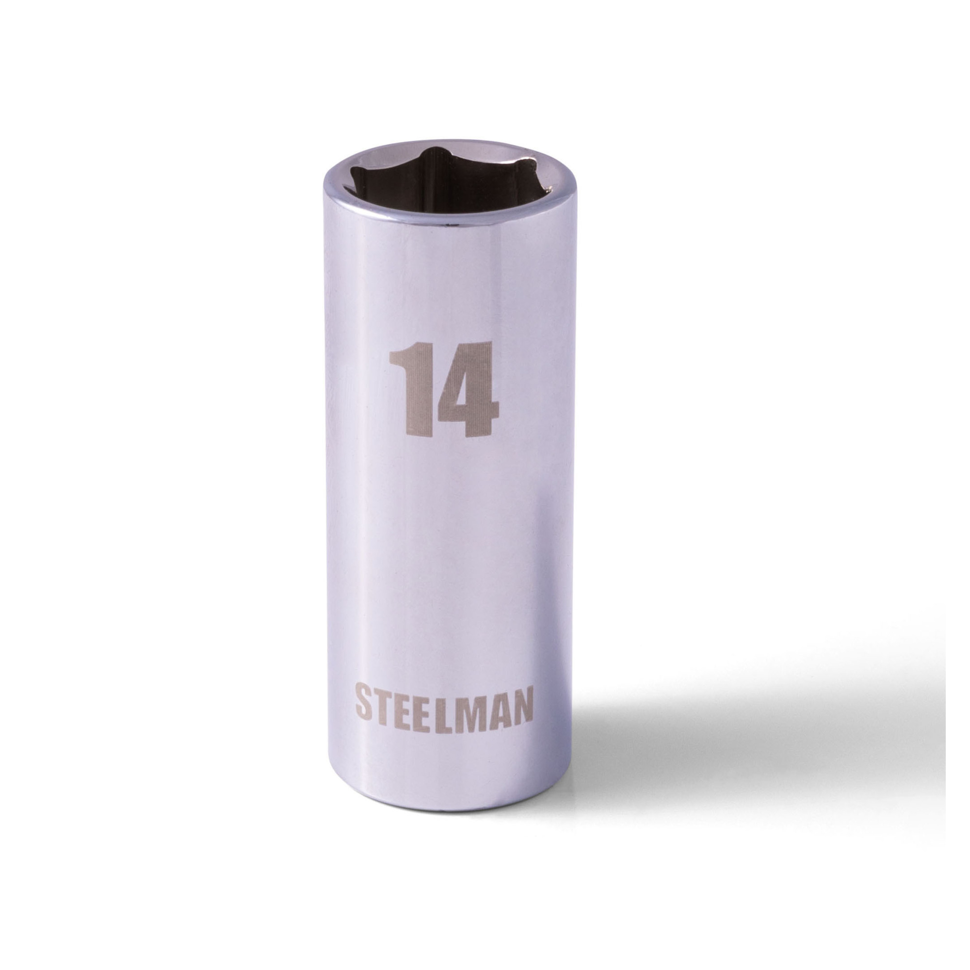 STEELMAN 1/4-Inch Drive x 14mm Deep Well 6-Point Socket, Model# 78522